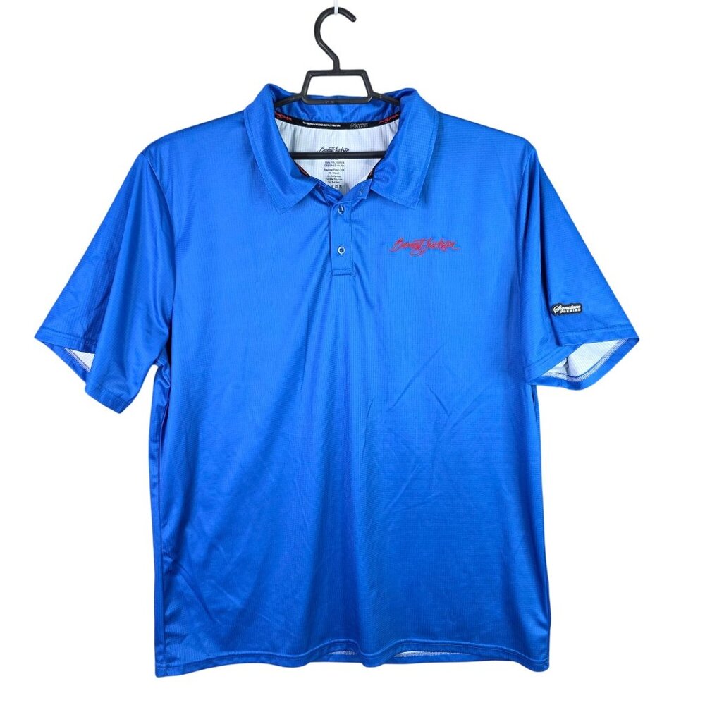 Mens Barrett Jackson Signature Series Blue Polo Shirt Short Sleeve Polyester 3XL